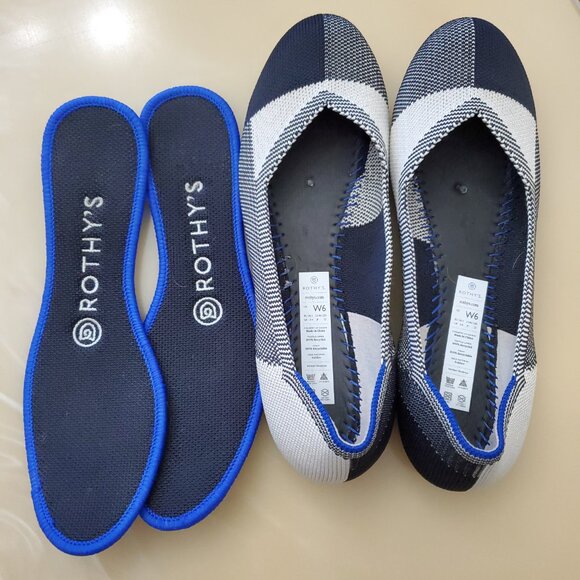 Rothy’s The Flat Round Toe Captoe Buffalo Plaid Woven Flats Size 6 - Picture 9 of 12